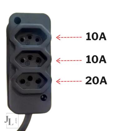 Imagem de Extensão Elétrica 30 Metros 10a/20a Cabo Pp 2x2,5 Reforçada Bivolt