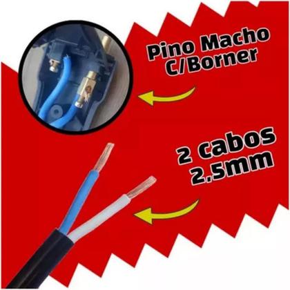 Imagem de Extensão Elétrica 30 Metros 10a/20a Cabo Pp 2x2,5 Reforçada Bivolt