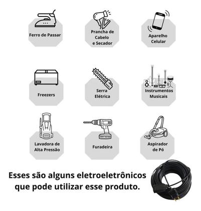 Imagem de Extensão Eletrica 30 Metros Reforçada Profissional 10/20A Co