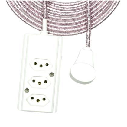 Imagem de Extensão Elétrica 5 Metros Pp 2x0,75mm2 Revestido Tecido