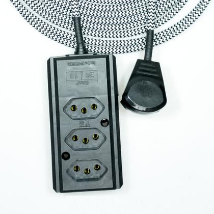 Imagem de Extensão Elétrica 5 Metros Pp 2x0,75mm2 Revestido Tecido