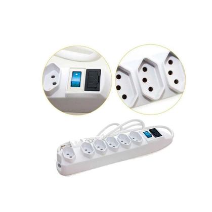 Imagem de Extensao eletrica 6 tomadas filtro linha fusivel 5m sl7606
