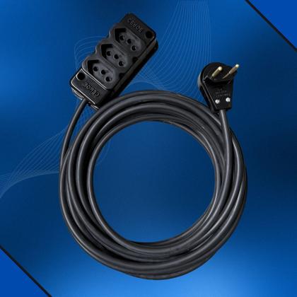 Imagem de Extensão Elétrica Cabo PP 25 Metros 3 Tomadas Cabo 2x2,5