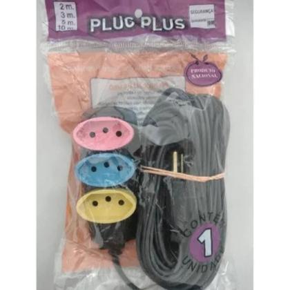 Imagem de Extensão Elétrica Com 3 Saídas De 3 Metros Preto- Bivolt