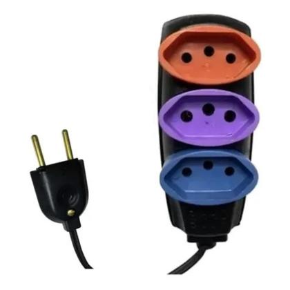 Imagem de Extensão Elétrica Com 3 Saídas De 3 Metros Preto- Bivolt