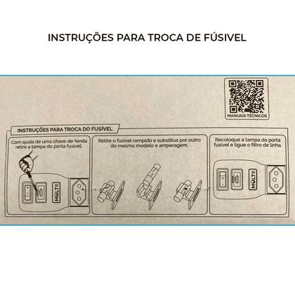 Imagem de Extensão Elétrica Filtro de Linha 4 Tomada Bivolt Multicraft Com Proteção Contra Surto e Energia