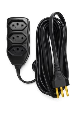 Imagem de Extensão Elétrica Multiuso 3 Tomadas 3 Metros 10A 250V Cabo PP Plano Bivolt Reforçada
