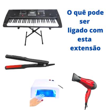 Imagem de Extensão Elétrica Reforçada 20 Metros 10/20A - 110/220V Cabo PP 