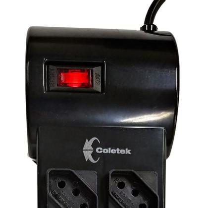 Imagem de Extensão Filtro de Linha Coletek, com 8 tomadas - FL-82BK