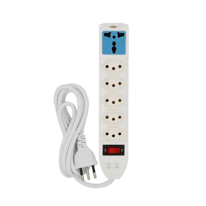 Imagem de Extensão Filtro Linha 6 Tomadas Régua Bivolt Com Interruptor