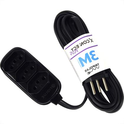 Imagem de Extensao Fiolux Connect 2P+T 03M Preto