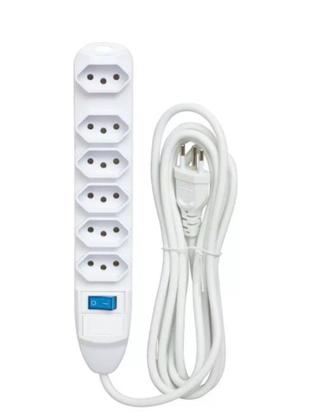 Imagem de Extensão In-tech 5 Metros 6 Tomadas Filtro De Linha Bivolt