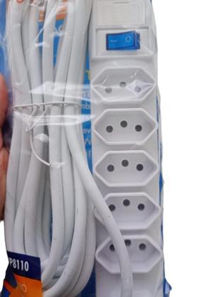 Imagem de Extensão In-tech 5 Metros 6 Tomadas Filtro De Linha Bivolt