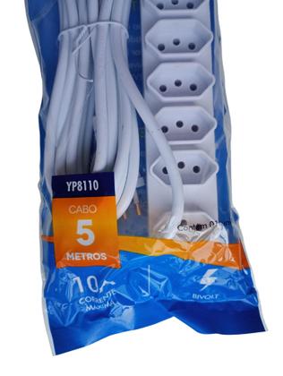 Imagem de Extensão In-tech 5 Metros 6 Tomadas Filtro De Linha Bivolt