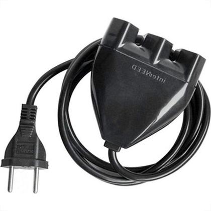 Imagem de Extensao Interneed 2 Polos Paralela Axial 10A. Preta - 3M