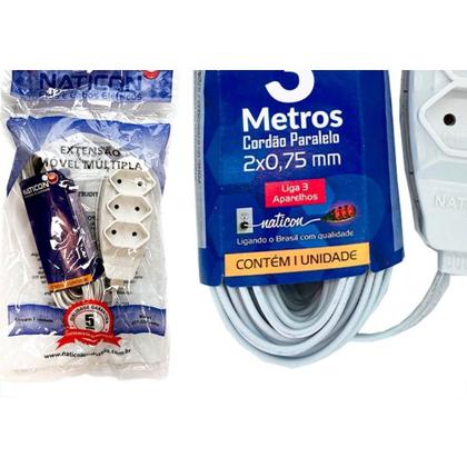 Imagem de Extensao Naticon Paralela 2 Polos 0,75Mm Branca - 3M