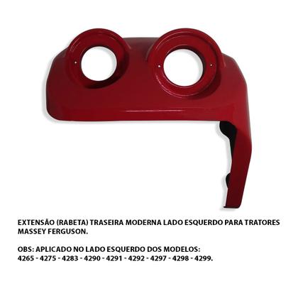 Extensão Paralama LE Trator Massey 4265/4275/4283/4290/4291/4292