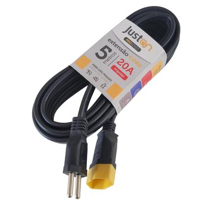 Imagem de Extensão Reforçada 20A Para Microondas Fritadeiras Aquecedores 5 Metros Tripolar