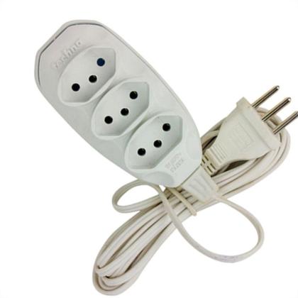 Imagem de Extensao Techna Pl 0,75 3Mt 2P+T10A Branco