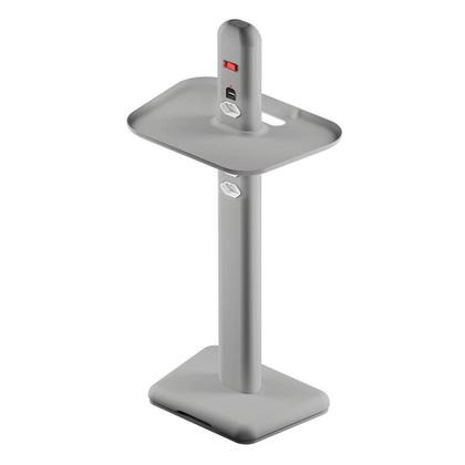 Imagem de Extensão Torre OCTOO Totem Elétrico com 4 Tomadas, USB e USB-C, Bandeja de apoio, Prata - 10169