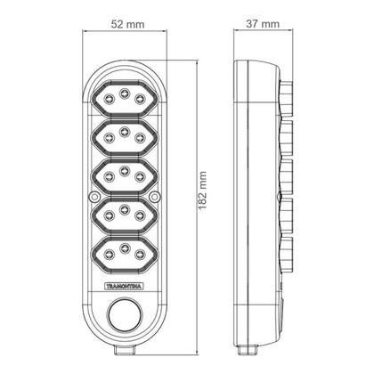 Imagem de Extensao Tramontina 5 Tomadas 2p+t 10a/250v 5 Metros De Cabo
