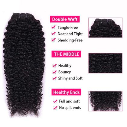 Imagem de Extensões de cabelo Cecycocy Kinky Curly Clip em cabelo humano 120g