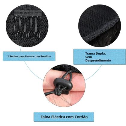 Imagem de Extensões De Cabelo Humano Remy Mongol 4B 4C De 10 a 24 Polegadas, Rabo De Cavalo Afro Cacheado Com