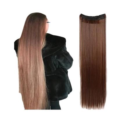 Imagem de Extensões de Cabelo Sintético Longo e Liso - 5 Clipes - 40/24 Polegadas