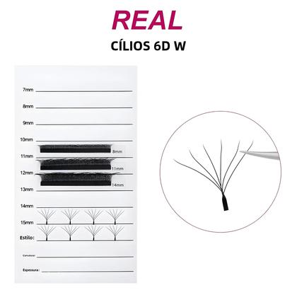 Imagem de Extensões de Cílios FADVAN 6D em Forma de “W” - 0,07 D, 8-14mm - Macias e Naturais