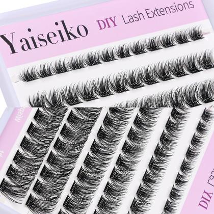 Imagem de Extensões de cílios Yaiseiko Lash Clusters 72 unidades de 8-16 mm D Curl