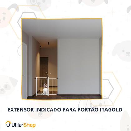 Imagem de Extensor 30cm Para Portão Pet Proteção Criança Cão Branco Exclusivo Portões Itagold
