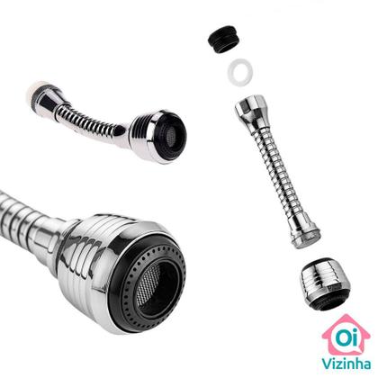 Imagem de Extensor Adaptador Flexível para Torneira com Bico Arejador - Oi Vizinha