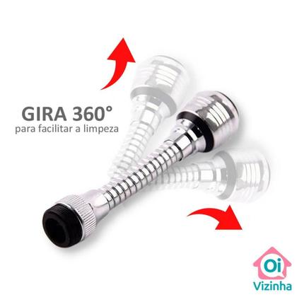 Imagem de Extensor Adaptador Flexível para Torneira com Bico Arejador - Oi Vizinha