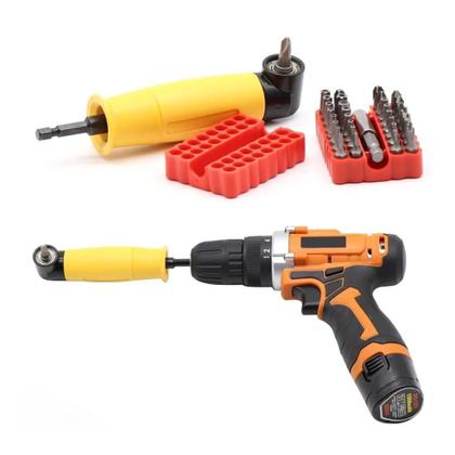 Imagem de EXTENSOR ADAPTADOR MANDRIL PARA FURADEIRA E PARAFUSSADEIRA ANGULAR 90º PARA CANTOS E LUGARES APERTADOS