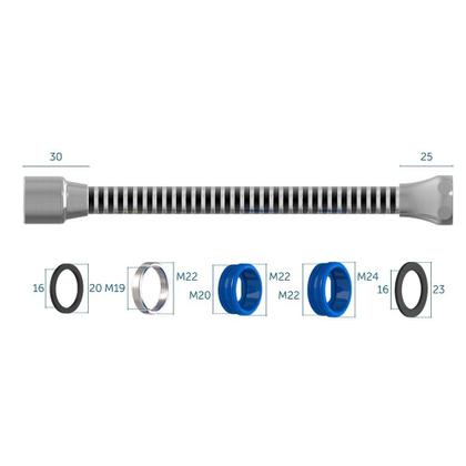 Imagem de Extensor Arejador Para Torneira Com Rosca Padrão Deca, Docol e Tigre/Fabrimar (Atual) cromado 140 mm