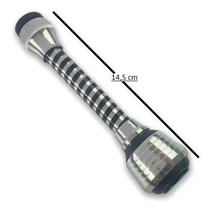 Imagem de Extensor Bico Arejador Cromado Prolongador Torneira Chuveirinho Flexível Gira 360 Graus para Pias Perfeito para Cozinhas, Banheiros e Lavanderias