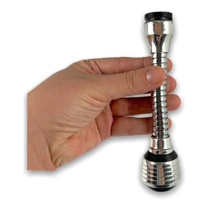 Imagem de Extensor Bico Arejador Cromado Prolongador Torneira Chuveirinho Flexível Gira 360 Graus para Pias Perfeito para Cozinhas, Banheiros e Lavanderias