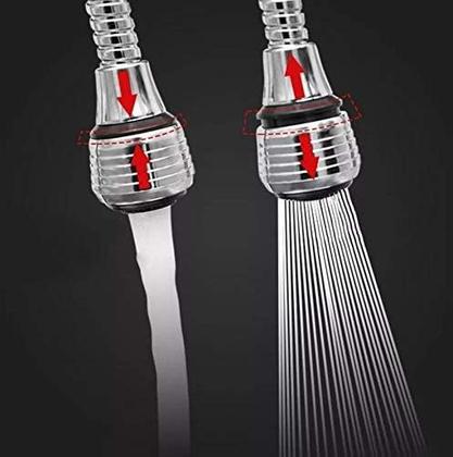 Imagem de Extensor Bico Arejador Cromado Prolongador Torneira Chuveirinho Flexível Gira 360 Graus para Pias Perfeito para Cozinhas, Banheiros e Lavanderias