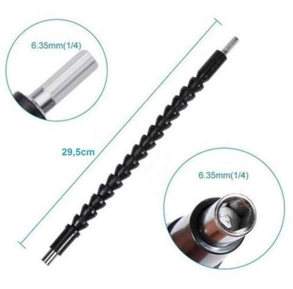 Imagem de Extensor Cabo Prolongador Flexivel Para Parafusadeira Bits 1/4