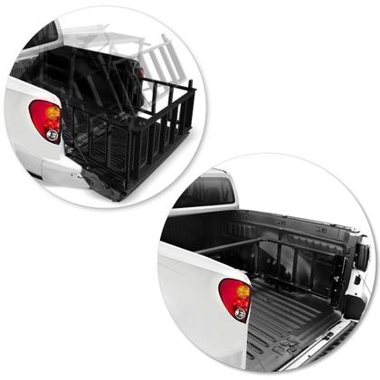Imagem de Extensor Caçamba L200 Triton 2008 a 2018 Divisor Rampa Preto EDR