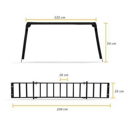 Imagem de Extensor Caçamba L200 Triton 2008 a 2018 Divisor Rampa Preto EDR