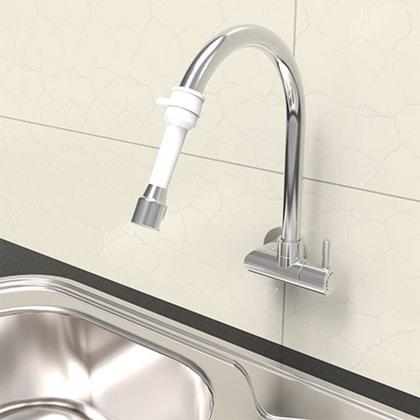 Imagem de Extensor com Arejador Para Torneira Sem Rosca Branco Flexível 140 mm Blukit