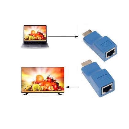 Imagem de Extensor Conversor Hdmi Via 1 Cabo Rede Rj45 4k 30m Cat5e/6