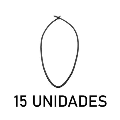 Imagem de Extensor Corda Elastica Sem Gancho 40cm Cinza/Preto - 15UN