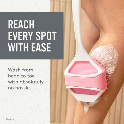 Imagem de Extensor de alça para esfoliante corporal de silicone Sud Scrub branco