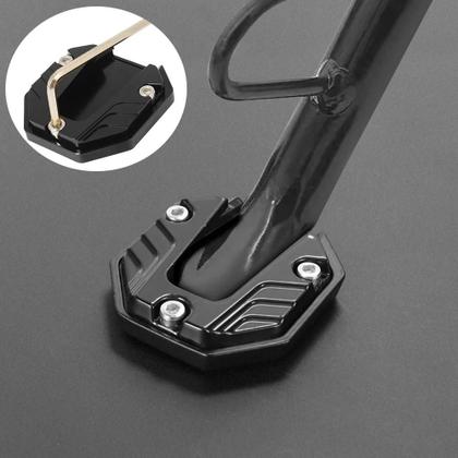 Imagem de Extensor De Apoio Para Moto Universal, Base Ampliada Antiderrapante Para Suporte Lateral