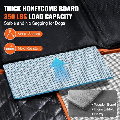 Imagem de Extensor de banco traseiro para cães Capa de assento de carro com fundo rígido VEVOR