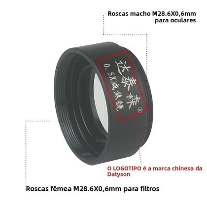 Imagem de Extensor de barlow de lente redutora focal Datyson 0,5X para ocular de telescópio de rosca M28,6x0,6