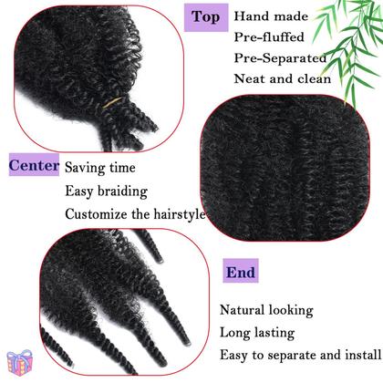 Imagem de Extensor de cabelo Paraglame Marley Twist Braiding 16 em 8 pacotes