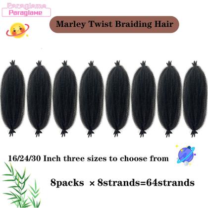 Imagem de Extensor de cabelo Paraglame Marley Twist Braiding 16 em 8 pacotes